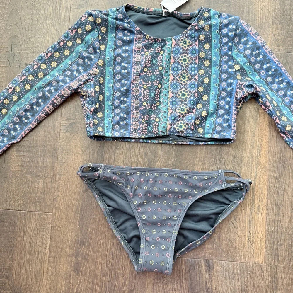 NWT O’Neill Margot Crop Top Swim Set | Girls Size 12